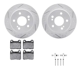 R1 Concepts WBUH1-63007 Brake Rotors - Carbon Coated - D/S W/ Optimum Oe Pads & Hdw